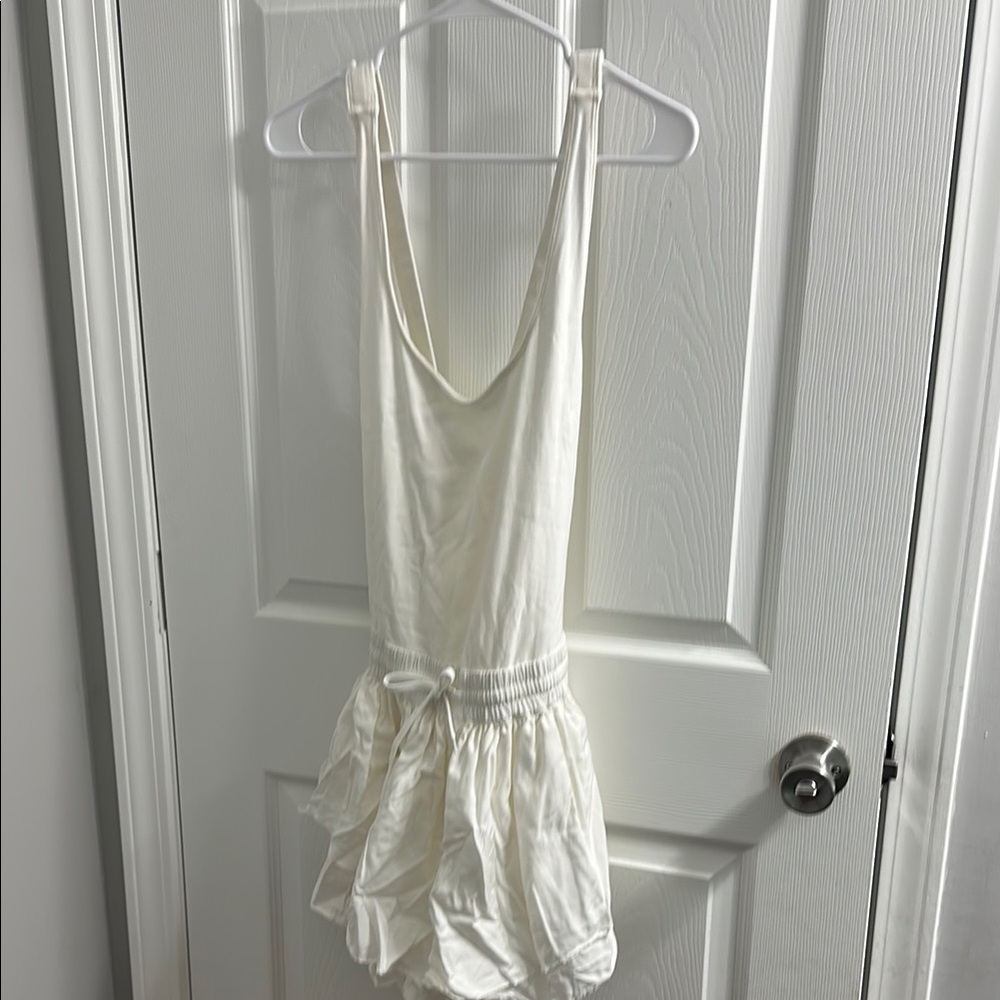 Off white FP ruffle shortsie romper